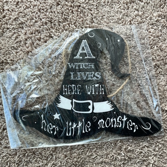 Holiday | Halloween Wood Hanging Decor Witch Hat Door Sign | Poshmark